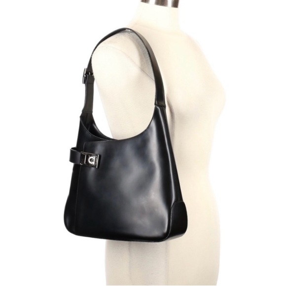 👜🔥 Salvatore Ferragamo Luxury Leather Hobo Purse Brown&Tan - Picture 14 of 15